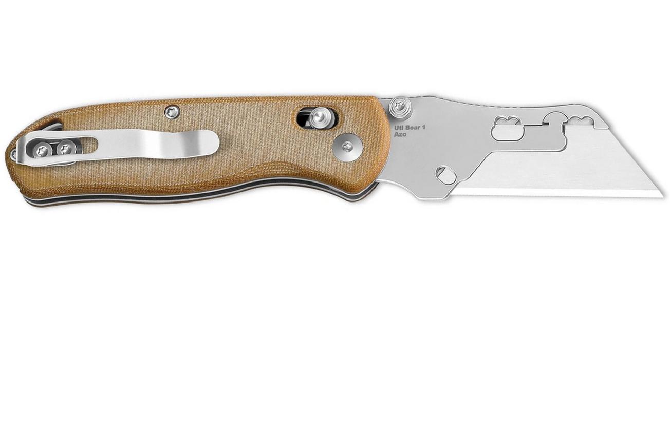 Kizer Drop Bear Utility V3619JA7 Brown Micarta, zakmes