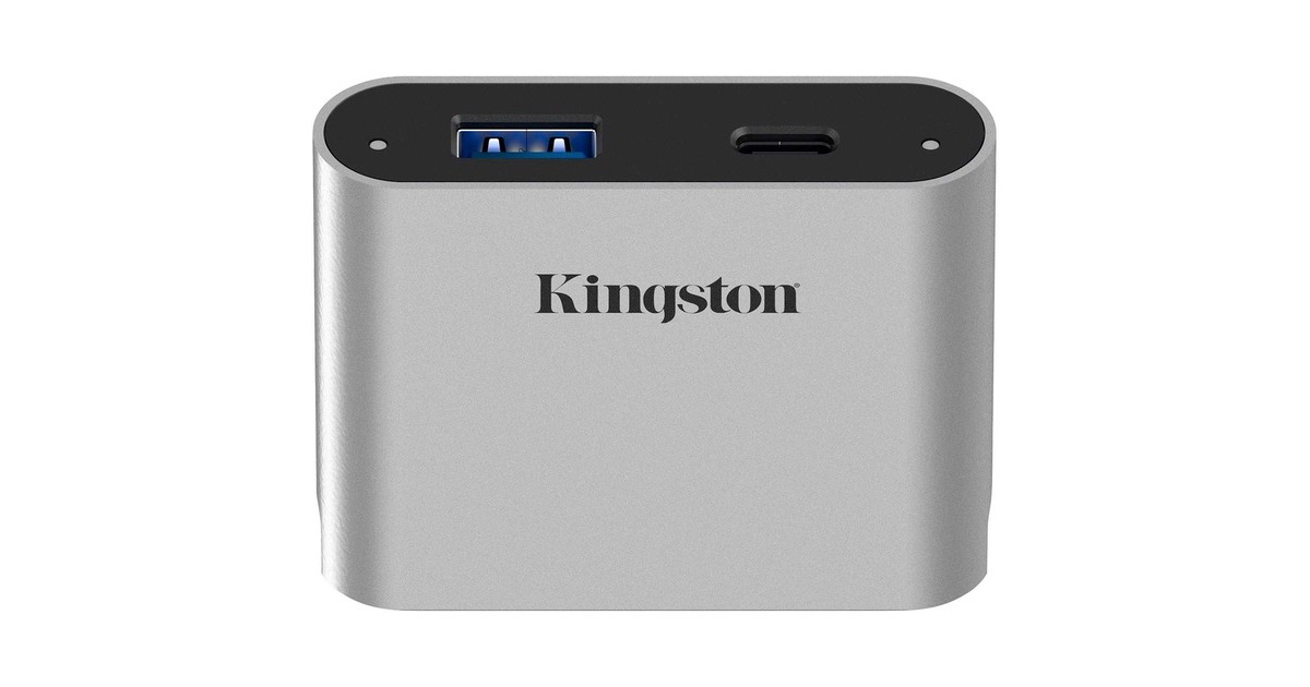 KingstonWorkflow USB miniHub dockingstation  (Zilver/zwart, USB-C, USB-A)