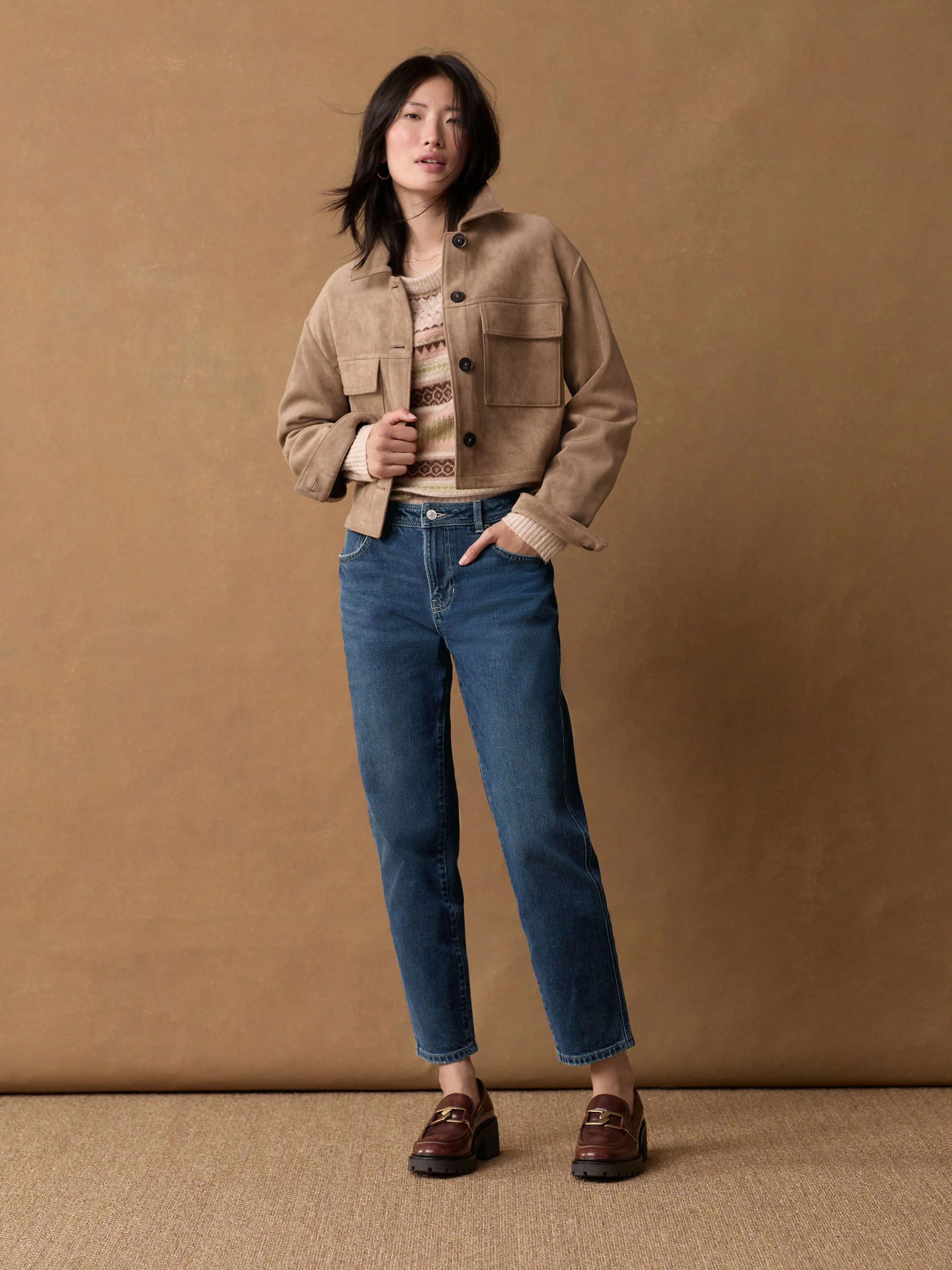 Inktblauw - Mom comfort stretch jeans