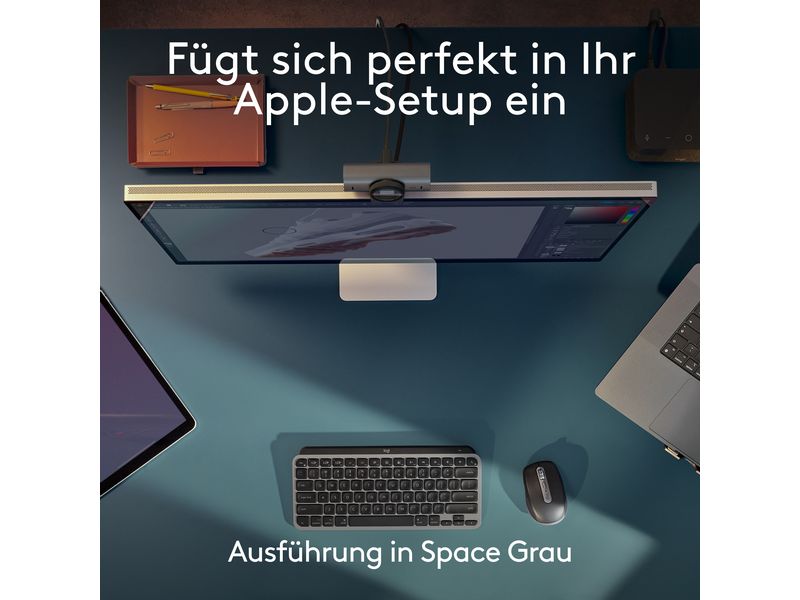 Logitech Mobile Maus MX Anywhere 3s for Mac Space grey Kompakte kabellose Performance-Maus mit 8K DPI-Sensor – Entwickelt für Mac