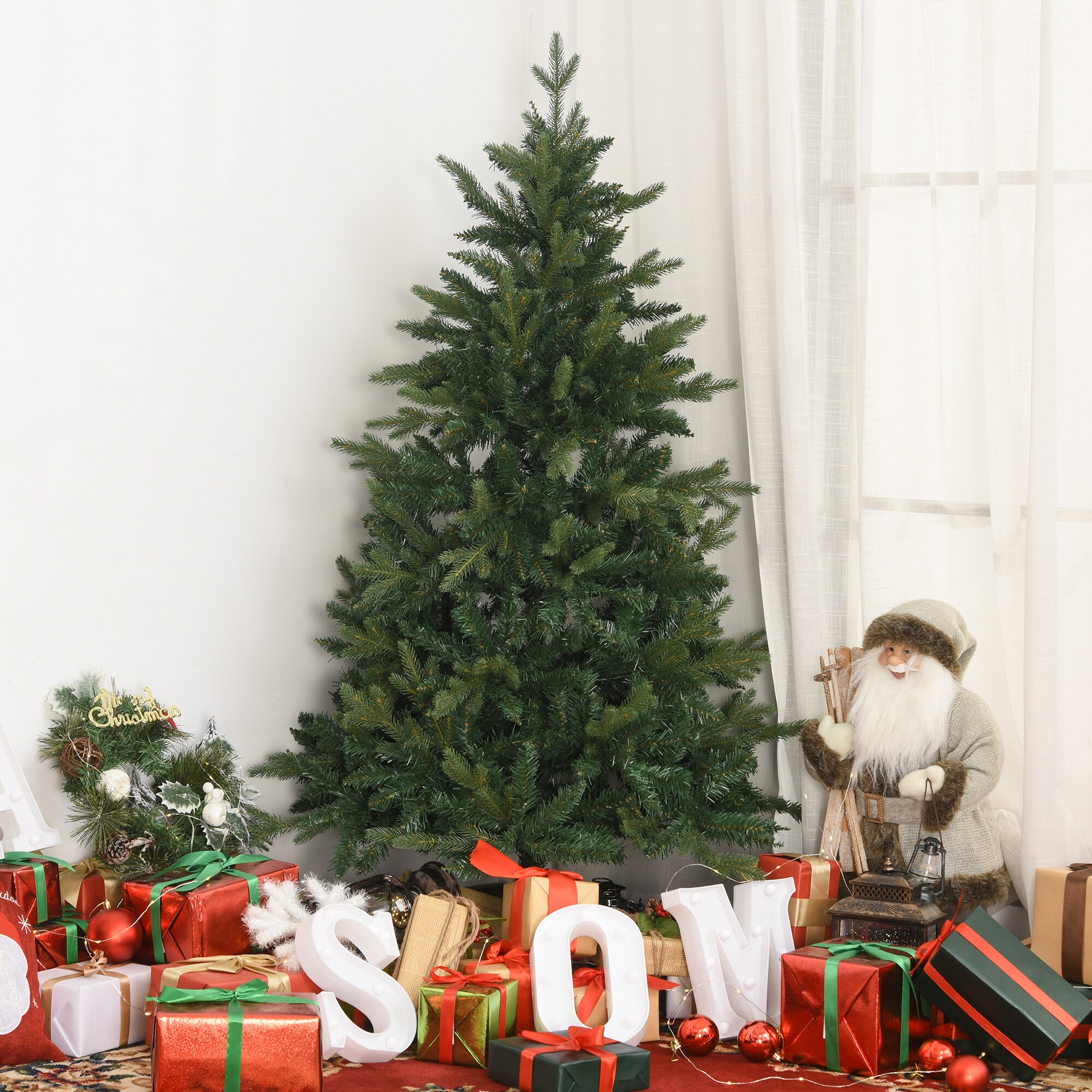 HOMCOM Künstlicher Weihnachtsbaum grün 95 x 150 cm (ØxH)
