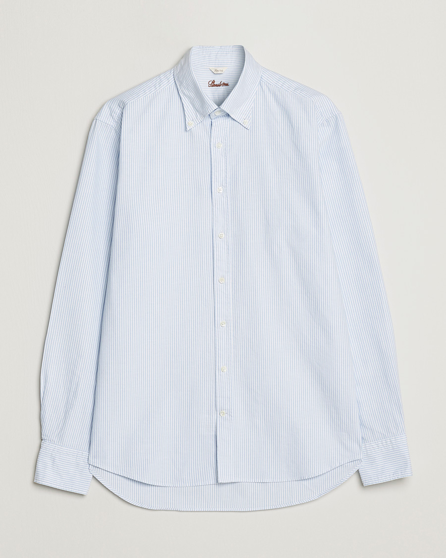 Stenströms Fitted Body Oxford Shirt Blue/White