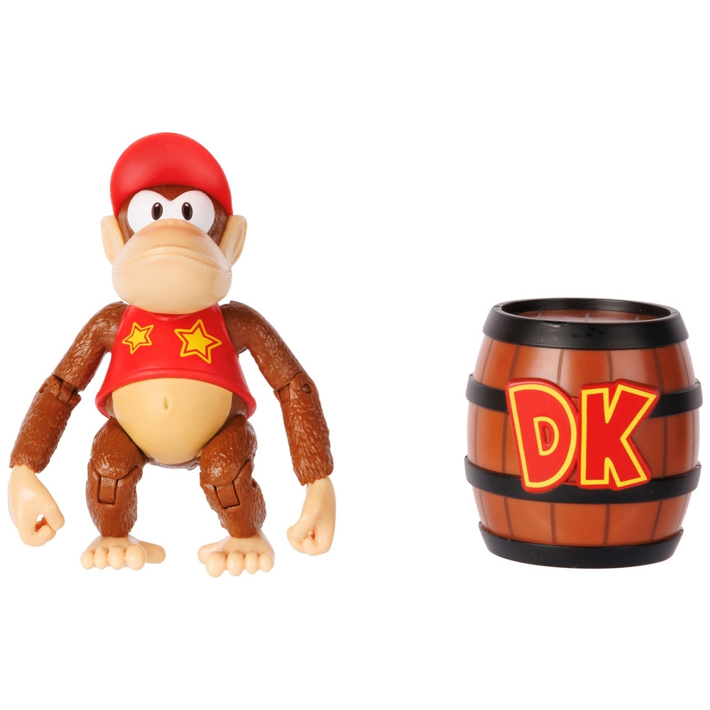 Nintendo Super Mario 10 cm Diddy Kong mit DK-Fass