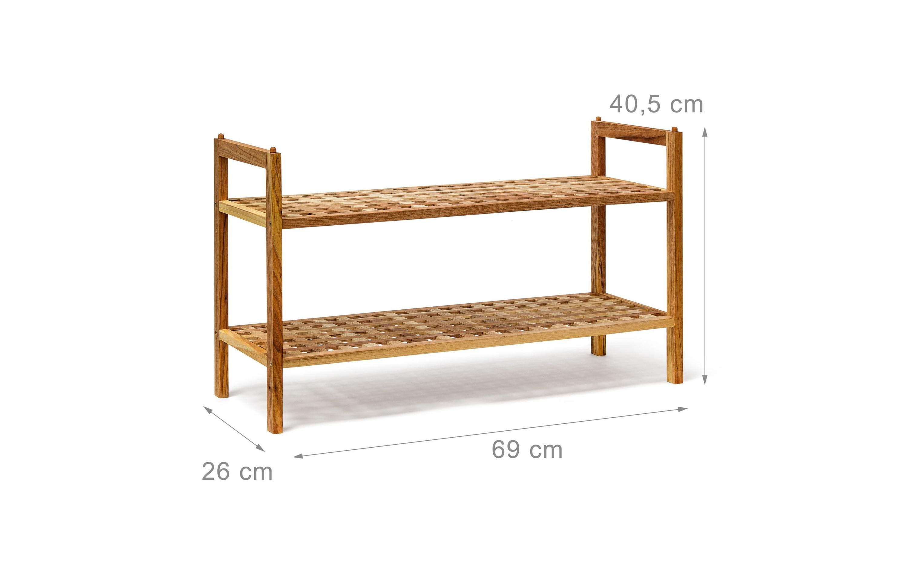 Schuhregal stapelbar 69 x 40.5 cm, NatureSchuhablage