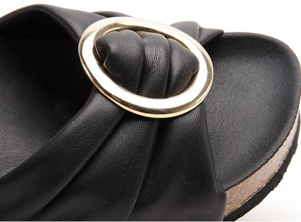 Plakton mules et sabots plats femme met honor noir