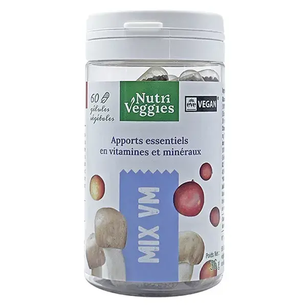 Suplemento alimentar Nutriveggies Mix VM Vitaminas e Minerais 60 cápsulas
