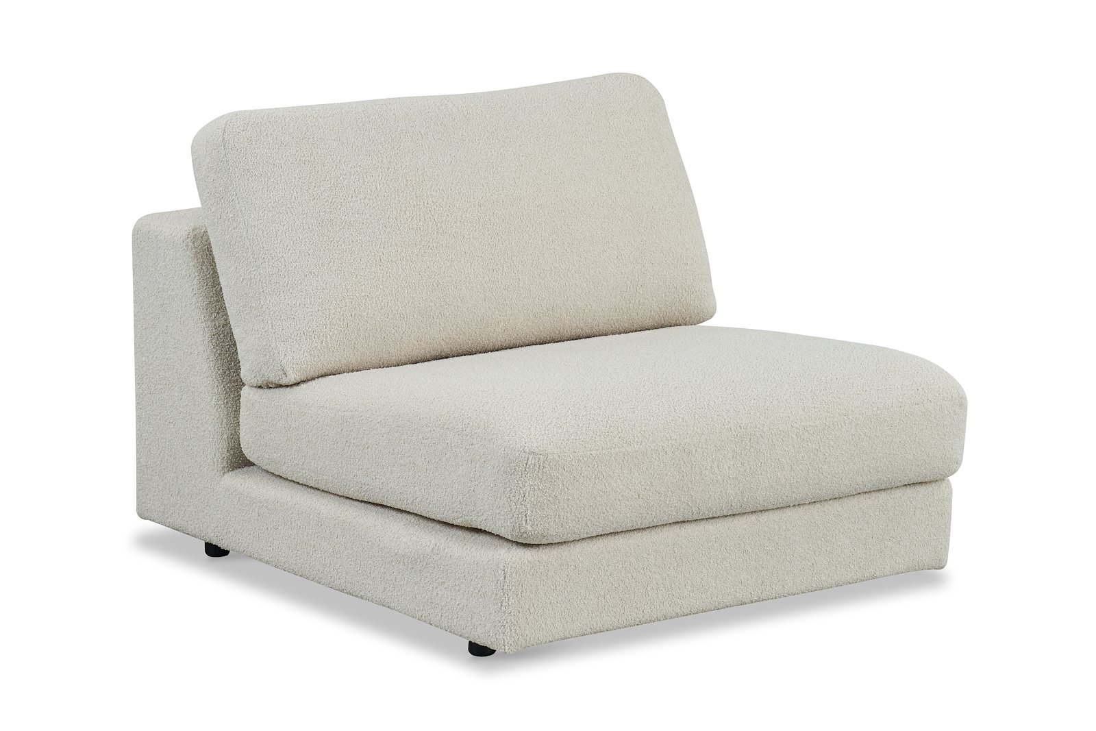 Monza sofa moduler 1,5-seter. Tekstil Now or Never 03 Cream med sorte ben