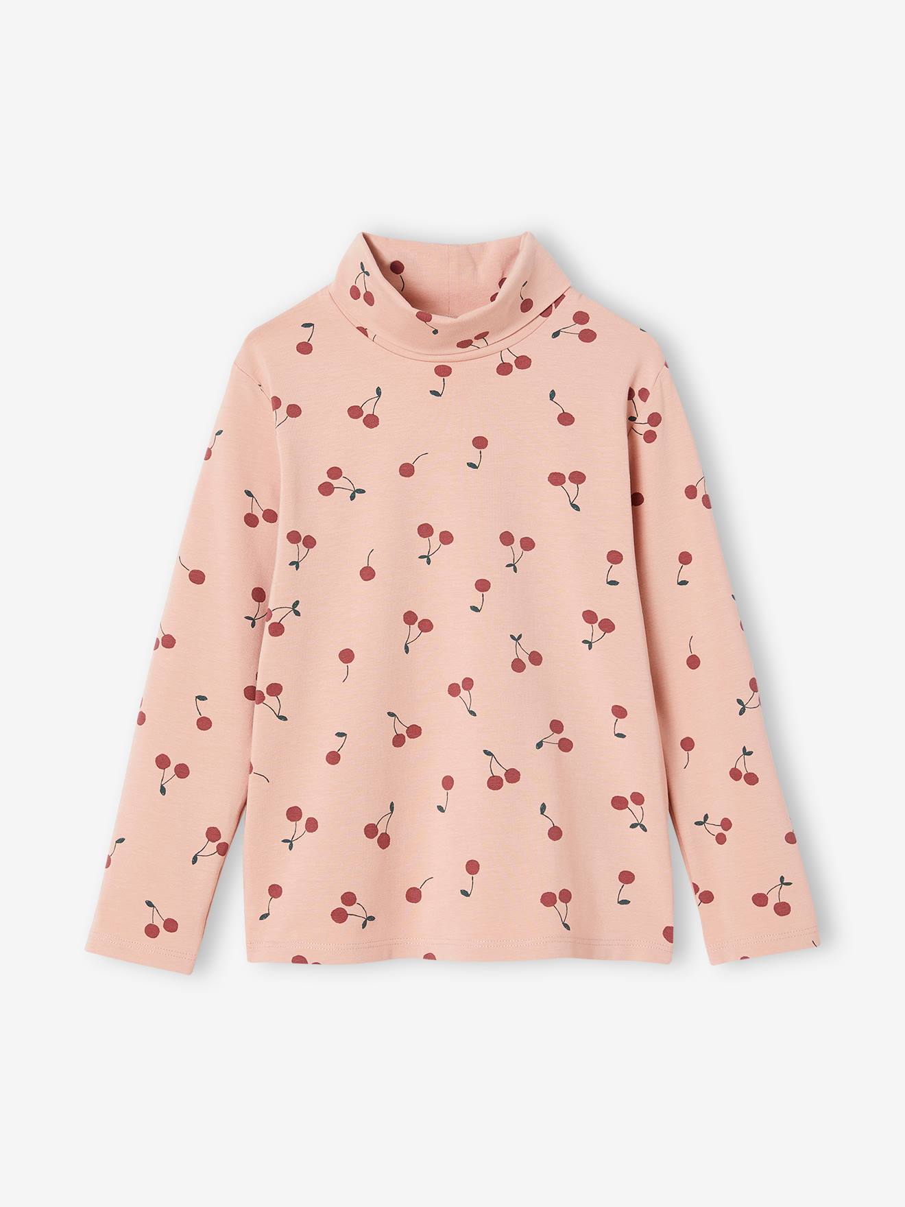 Conjunto de 3 camisetas de gola alta para meninas, cinza escuro bicolor/multicoloridas
