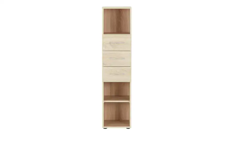 Regal Multischrank-System 30 cm 126 cm Eiche sägerau (Nachbildung)