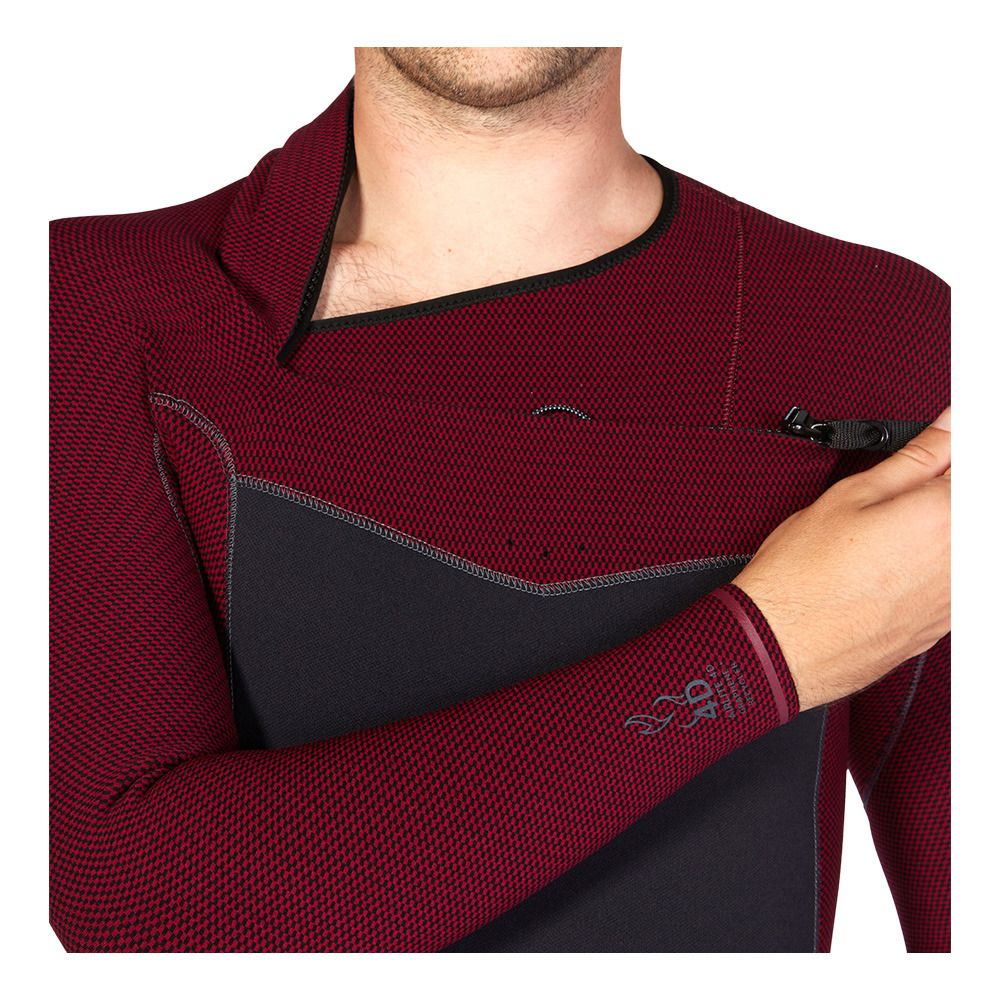 Billabong REVOLUTION CHEST ZIP - Combinaison intégrale 4/3mm Homme burgundy