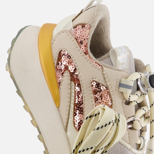 Barst! Glitter Sneakers beige Leer