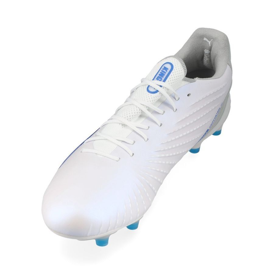 PUMA King Ultimate FG/AG Formula - Blanc/Bleu/Flat Light Gray/Crépuscule Femme