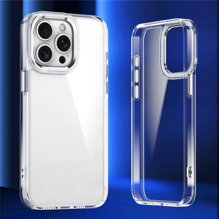 iPhone 16 Pro Hybrid Hardcase Hülle TPU Bumper   Kunststoff Rückseite - Transparent