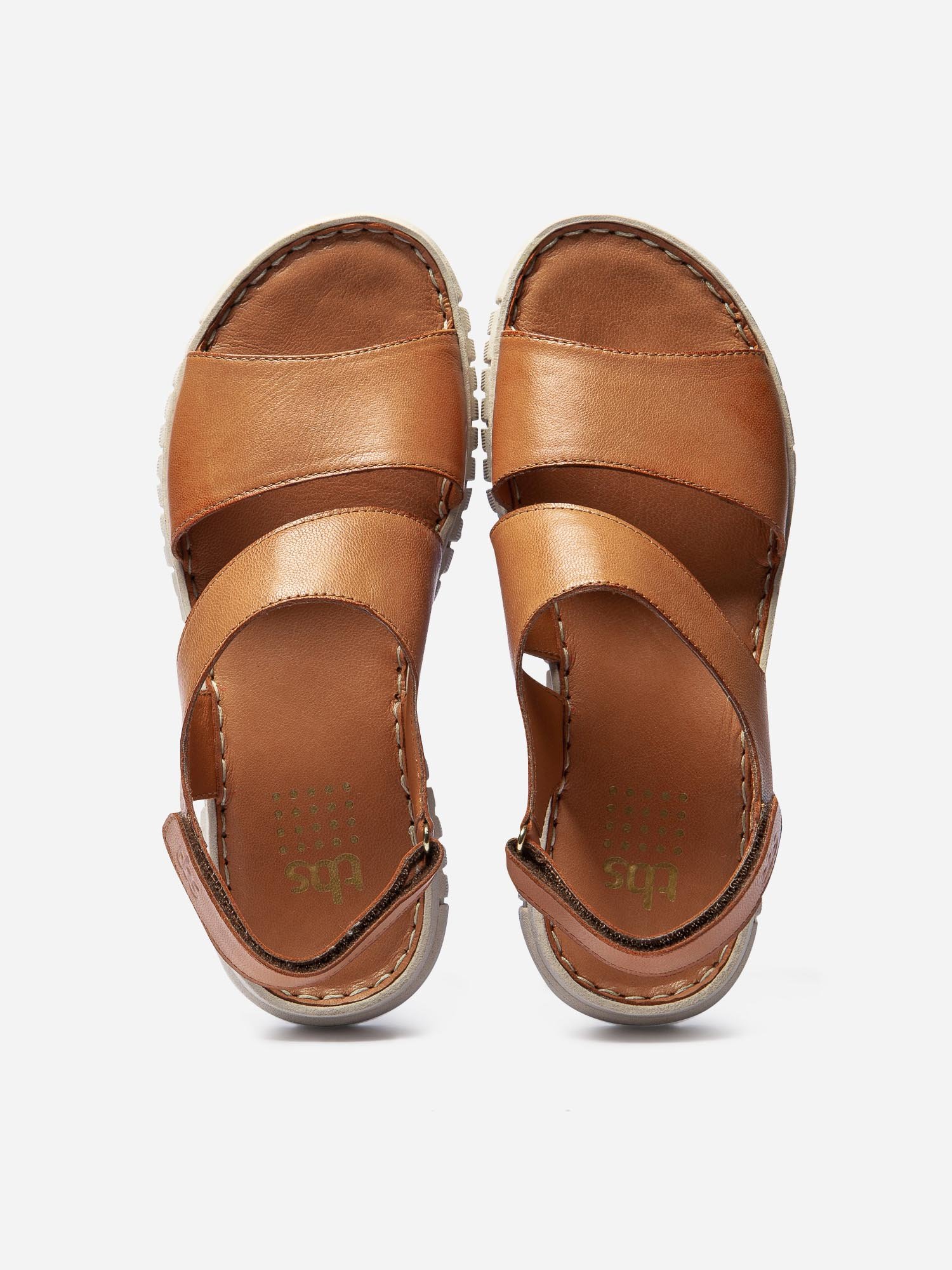 Sandales Compensées Femme Bride a Scratch Camel