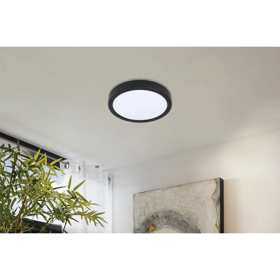EGLOArgolis2OpbouwlampBuiten-LED-Ø28,5cm-Zwart/Wit