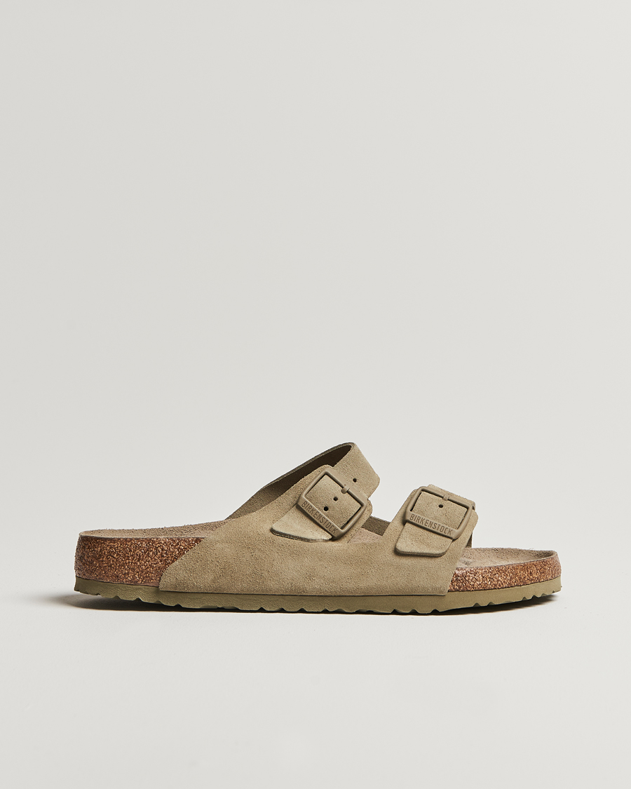 BIRKENSTOCK Arizona Soft Footbed Faded Khaki Suede