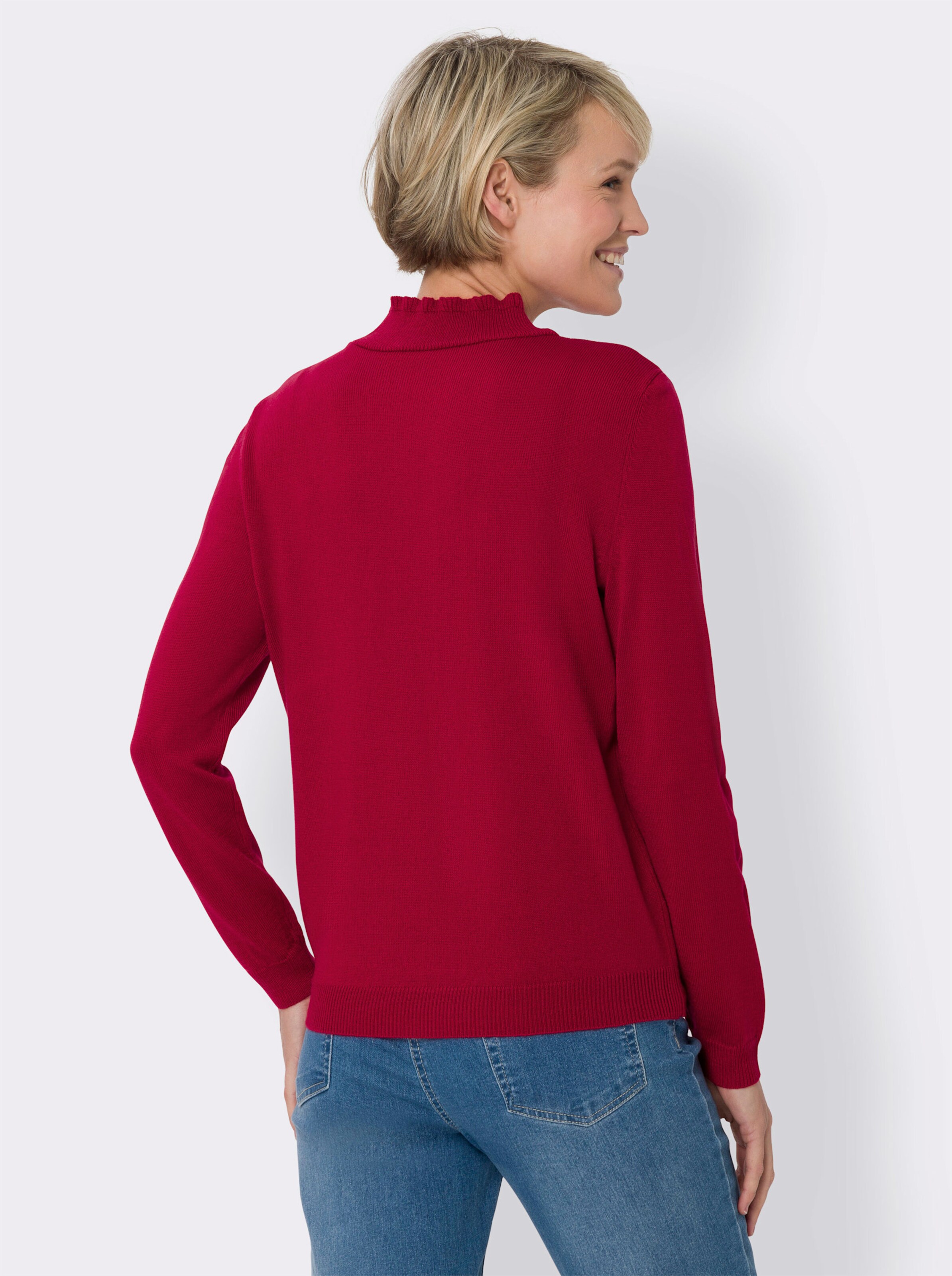 Stehkragen-Pullover