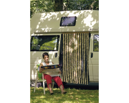 Fluffy deurgordijn, bruin-beige, 60x180 cm
