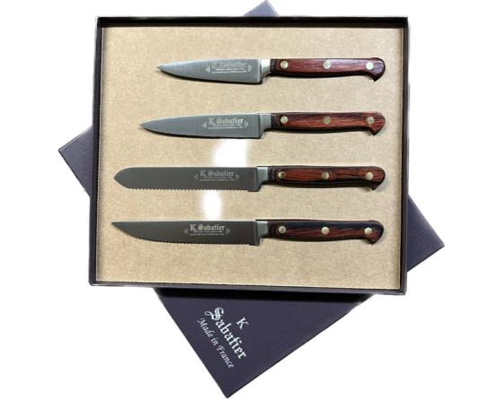 AUVERGNE Coffret cadeau - 4 couteaux d'office Couteaux de cuisine professionnel