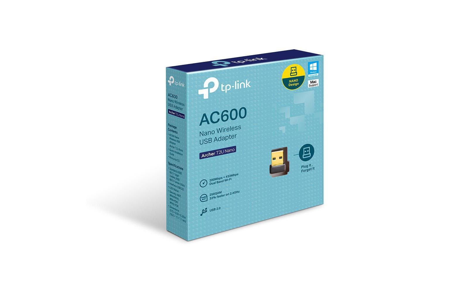 WLAN-AC USB-Stick Archer T2U Nano USB 2.0AC600-WLAN-Nano-USB-Adapter