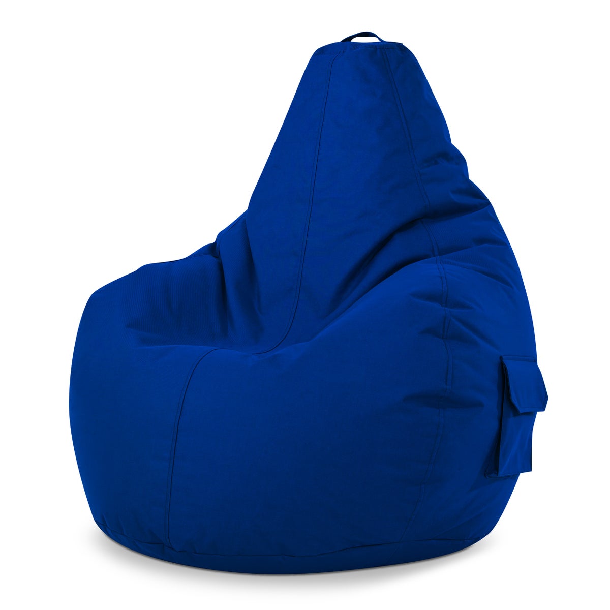 Green Bean Zitzak met rugleuning 80x70x90cm - Gaming stoel met 230L vulling, comfortabel, zacht, wasbaar - Zitzak vloerkussen, loungestoel, voetenbank, relaxstoel, gamer gaming stoel, blauw
