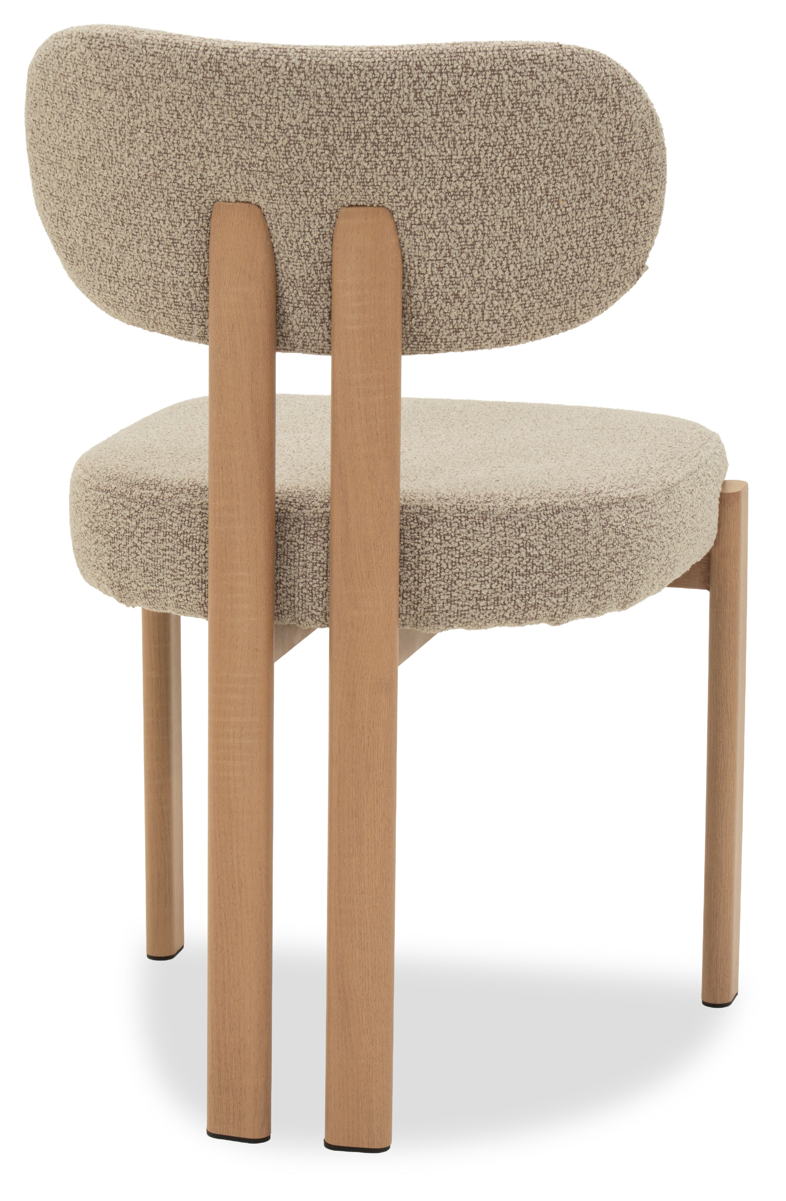 Eetkamerstoel Beige Natural Riku B49 x D50 x H81 cm