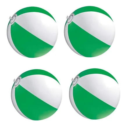 Macma Strandball grün-weiß, 4 Stück