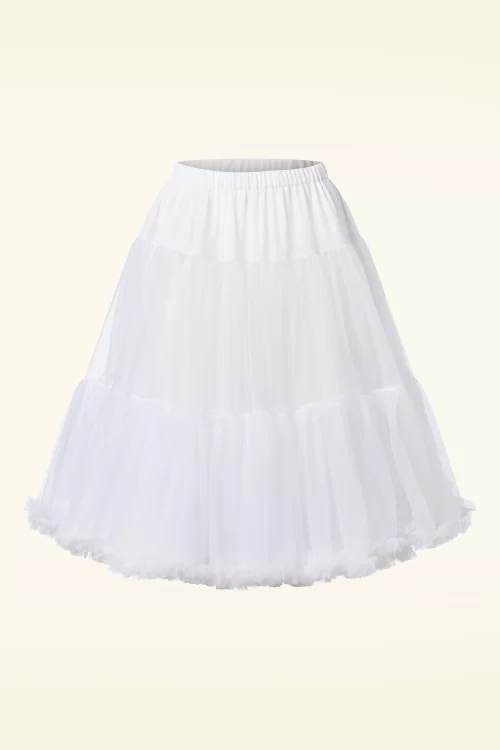 Topvintage Boutique Collection The Penelope petticoat in stralend wit