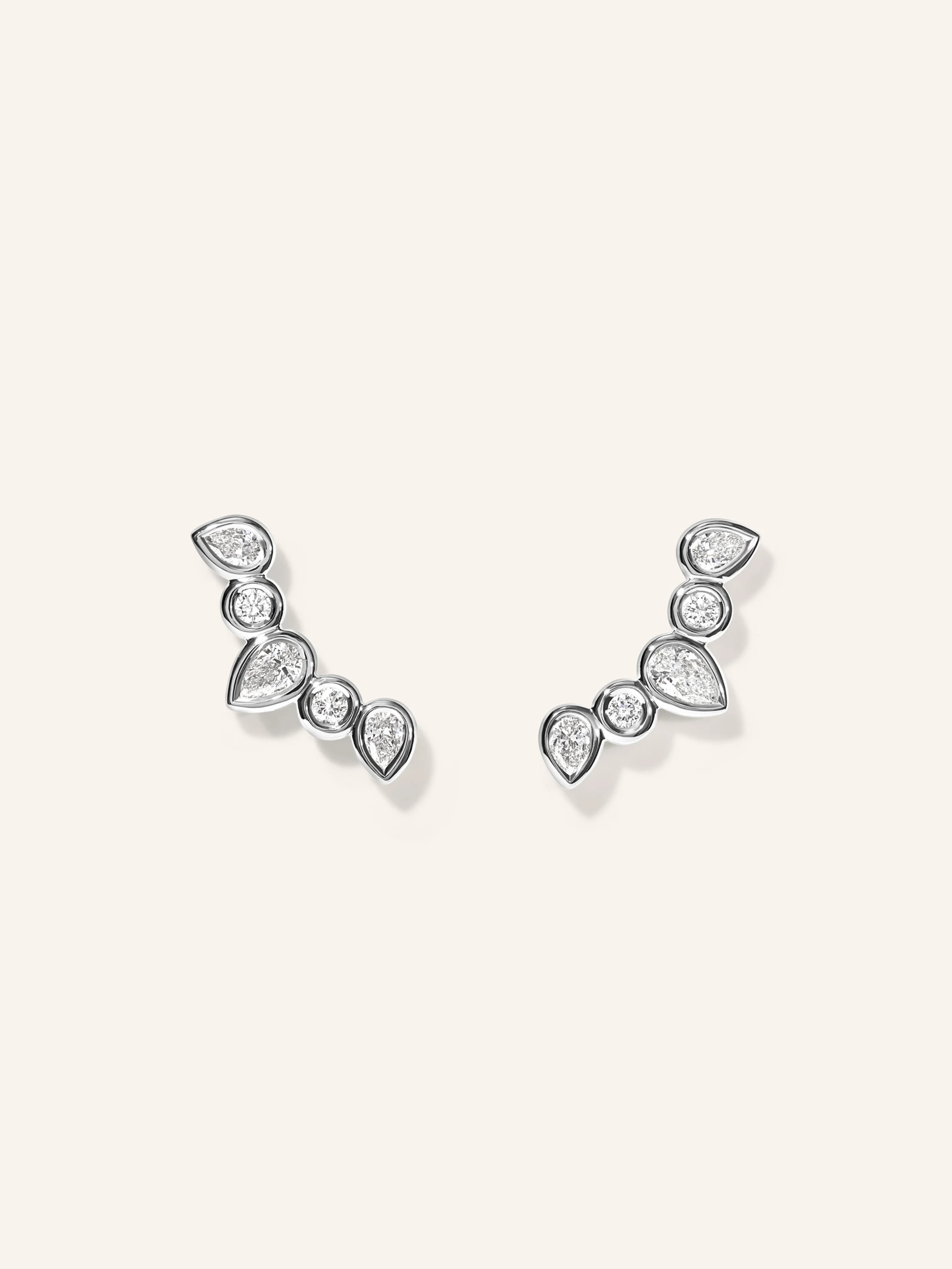 TAMARA COMOLLI Ohrringe OHRRINGE GYPSY CRAWLER CLASSIC 18K Weißgold