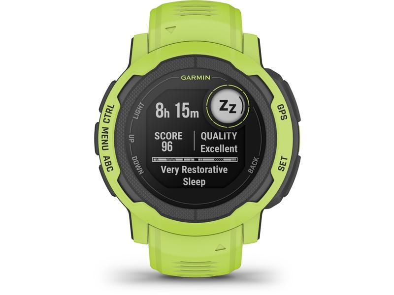 GARMIN Sportuhr Instinct 2, Limettengrün/Schwarz Multisportuhr für In- und Outdoor