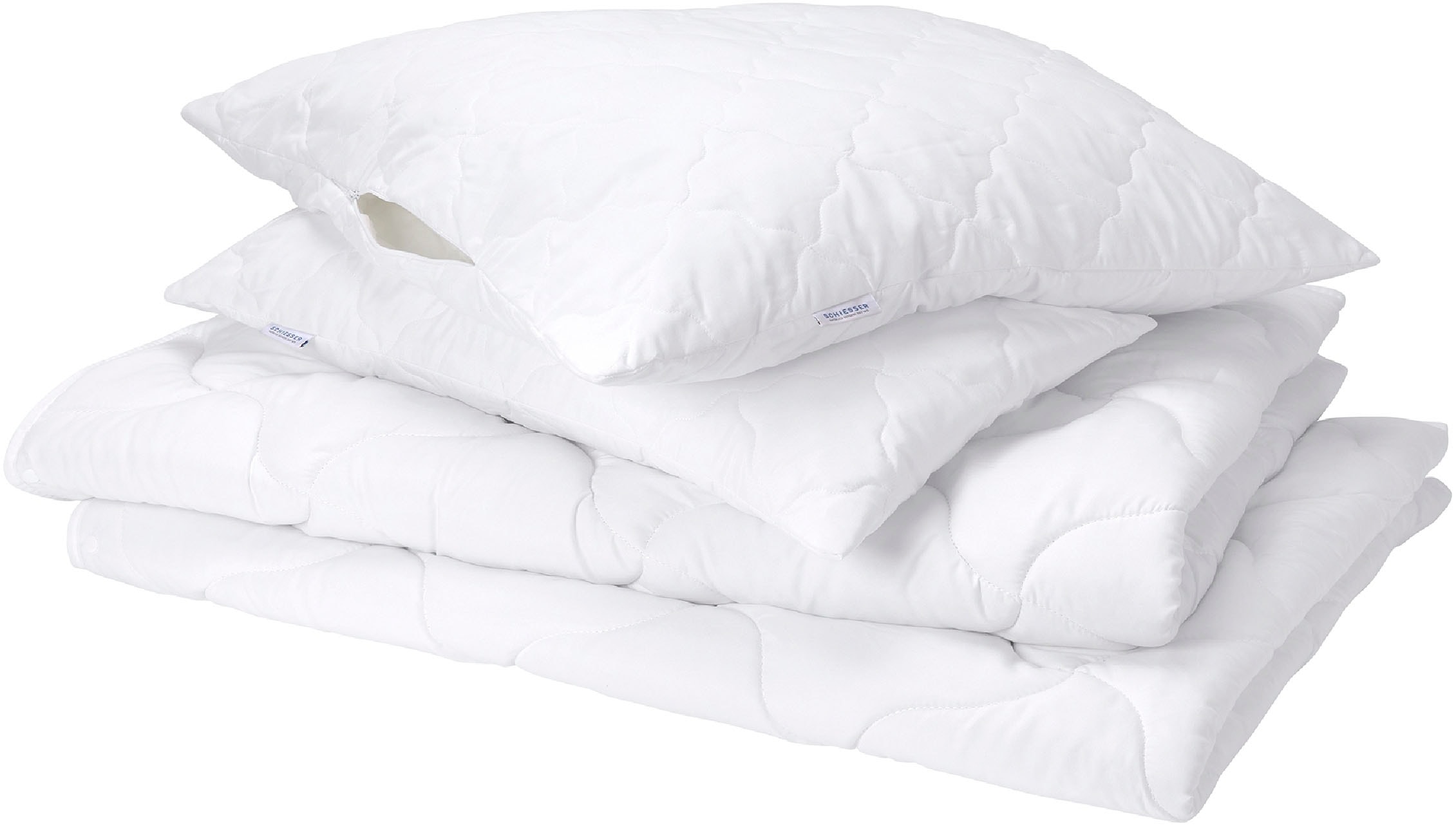 Schiesser 4-Jahreszeitenbett »Lykke - 2 zusammenknöpfbare Steppdecken für Sommer und Winter« 4-Jahreszeiten 1 Stk. tlg. STANDARD 100 by OEKO-TEX® zertifiziert