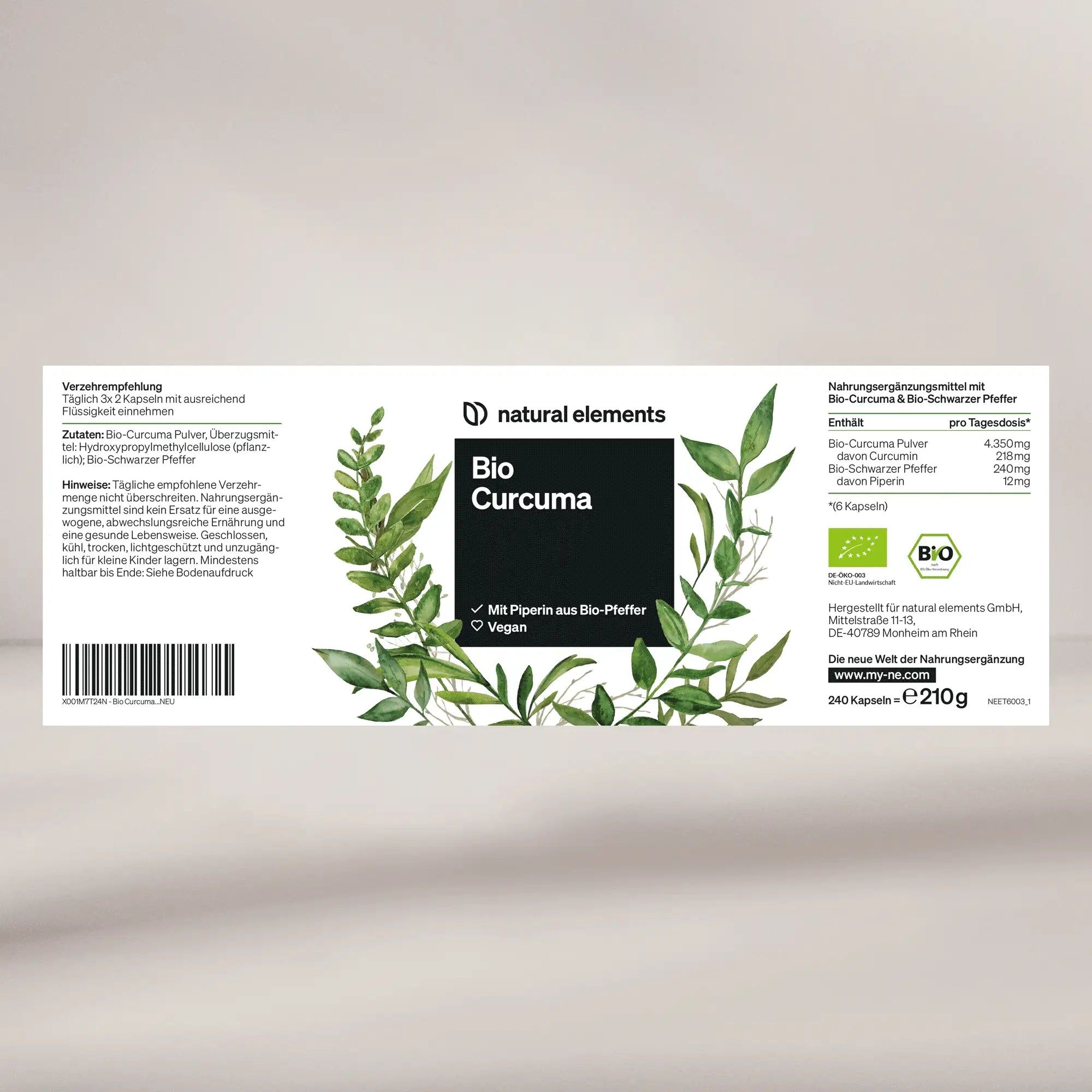 natural elements Bio Curcuma