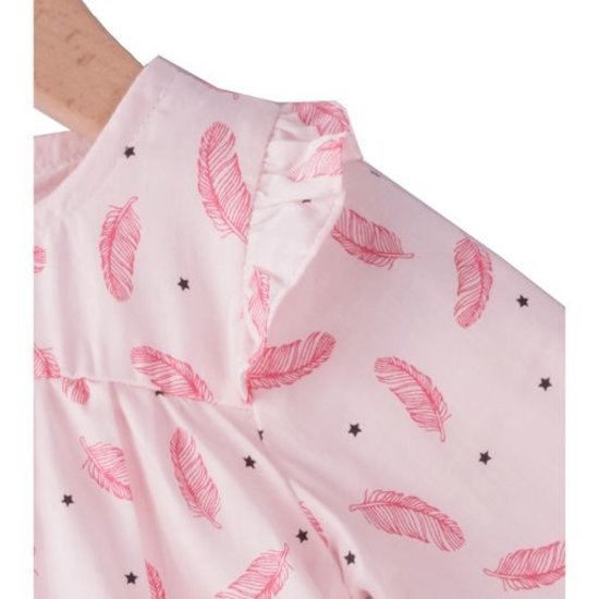 Love Me Too Ensemble Robe + Legging   Imprimé Plume        1 mois   de               P'tit bisou