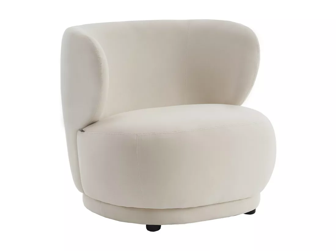 Fauteuil en velours beige - Ester