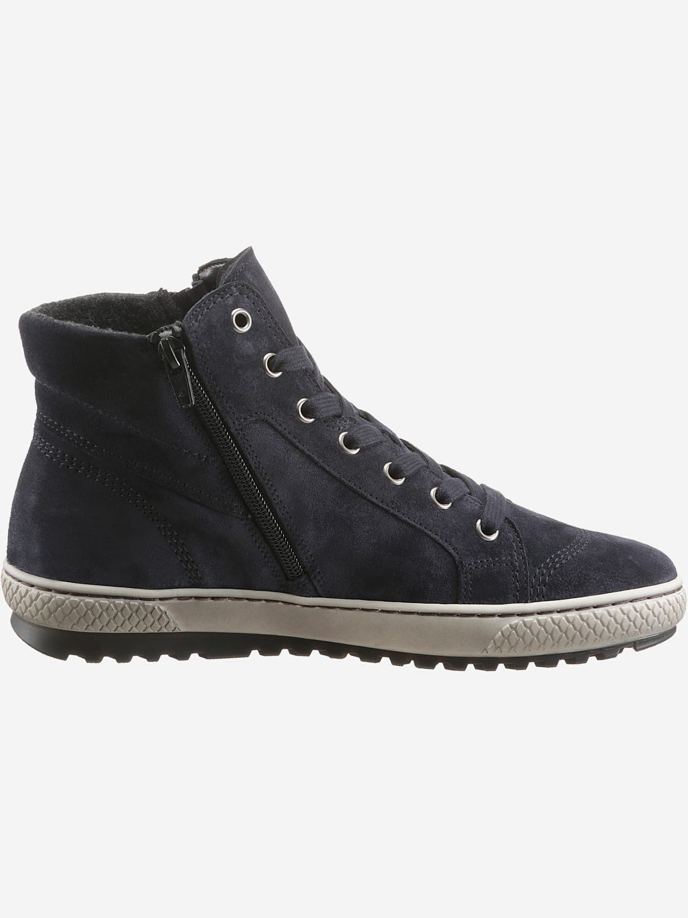 Bottines à lacets avec deux glissières