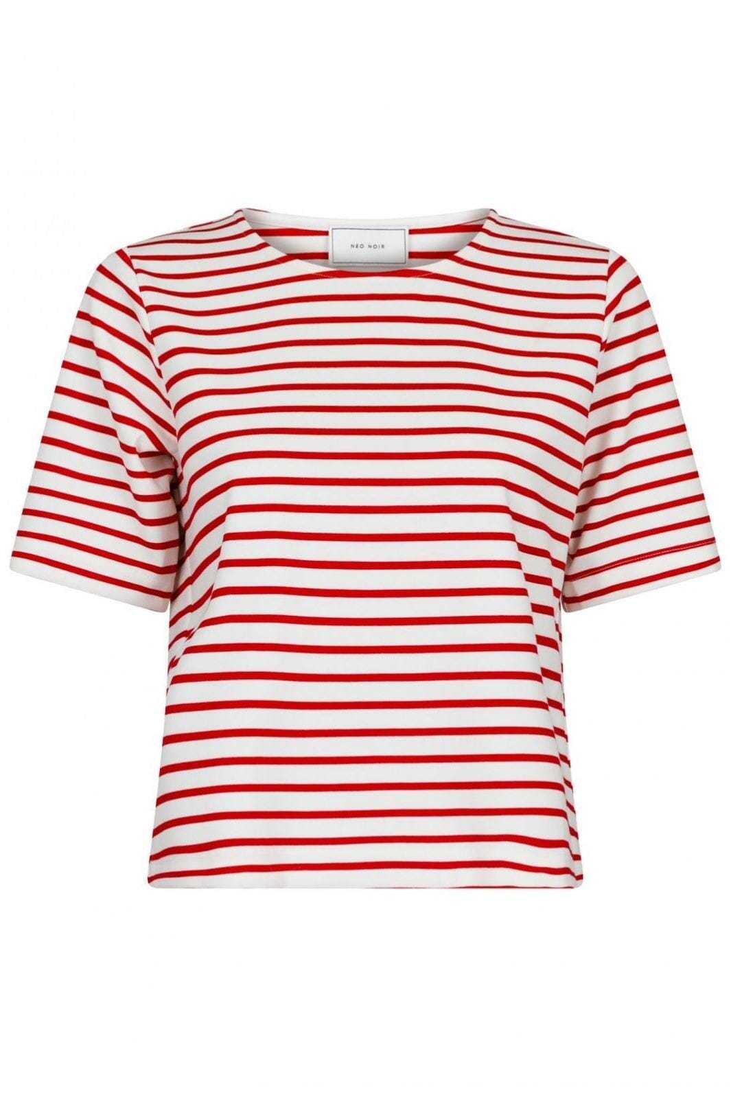 Neo Noir Soanie Stripe Tee red