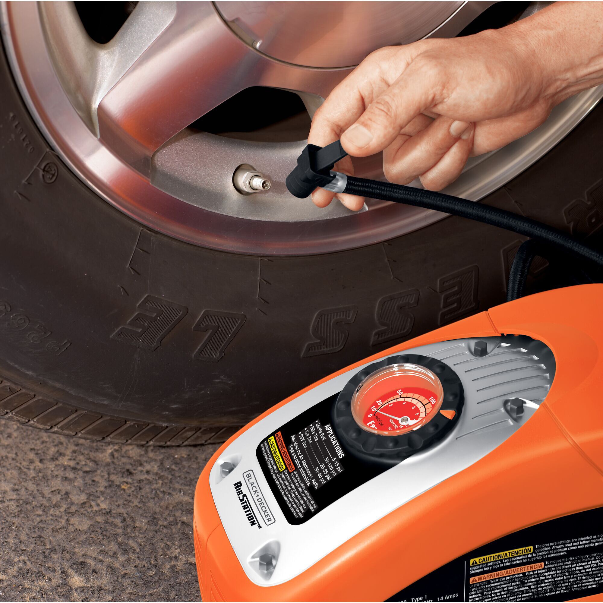 BLACK+DECKER Luftpumpe Kompressor ASI300, 11bar
