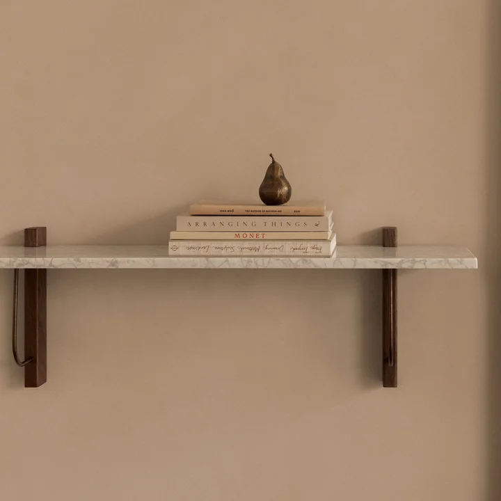 Audo - Corbel Wandregal, Eiche dunkel / Marmor