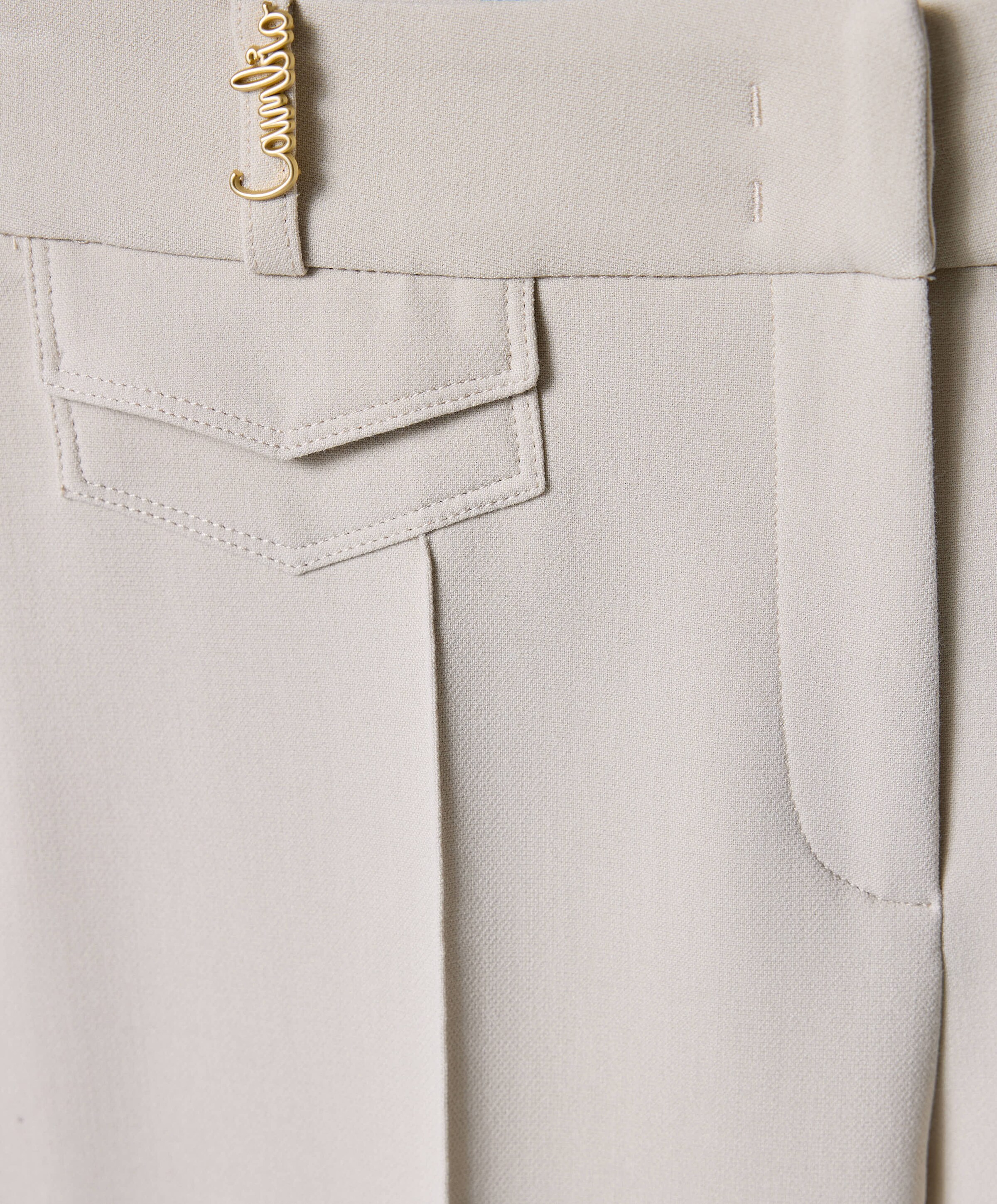 Cambio Fawn flap pocket dames broek beige