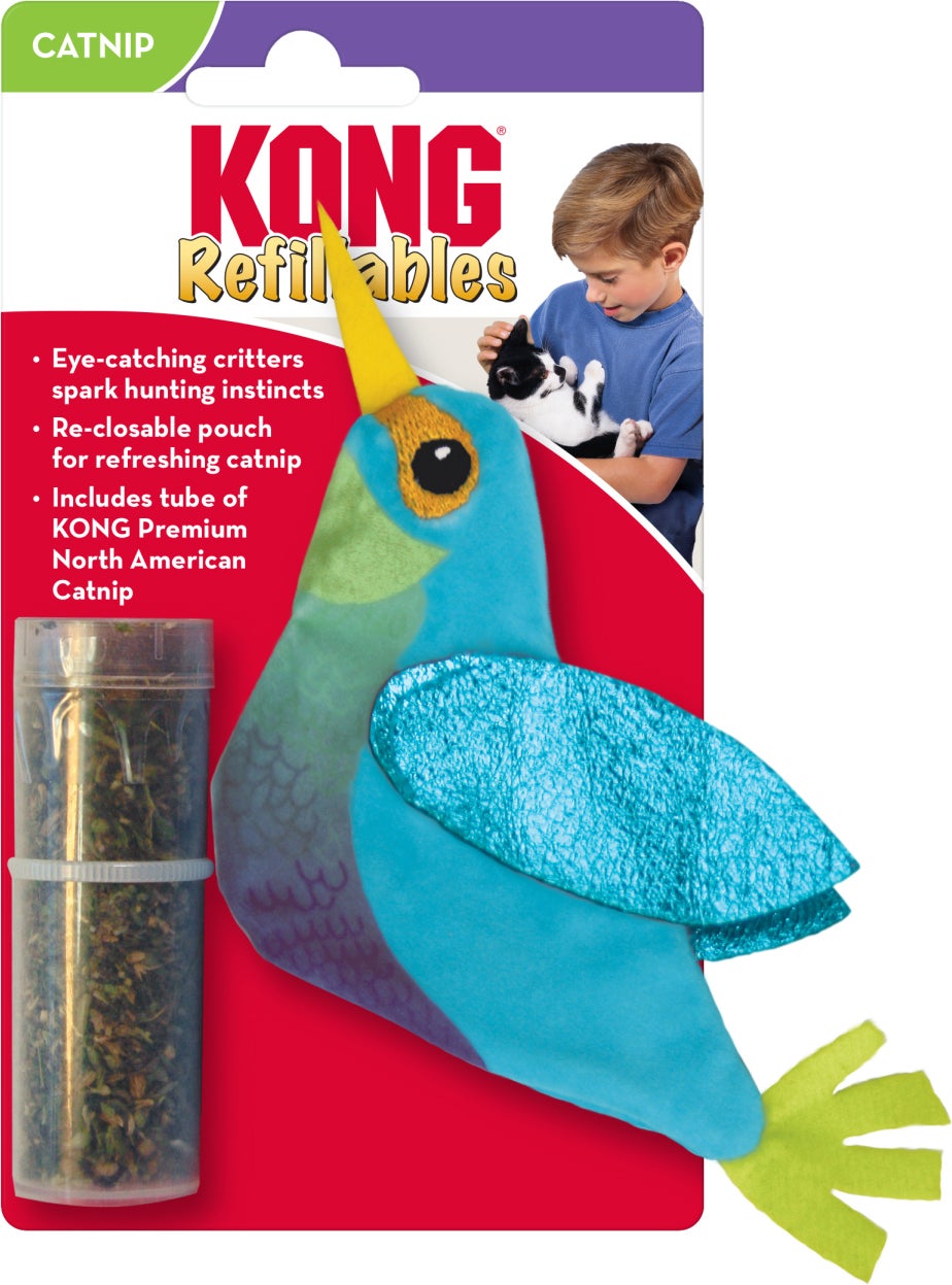 Kong kattenspeelgoed Refillables kolibrie 4 x 9,5 x 17 cm