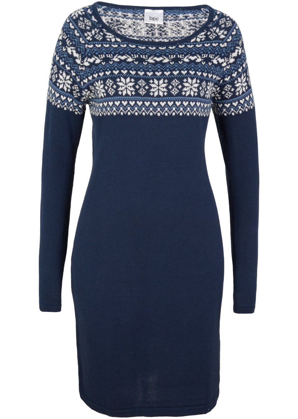 Robe en maille à motif jacquard