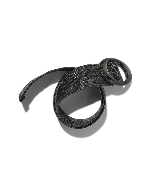 ceinture élastique tressée femme 5cm noir