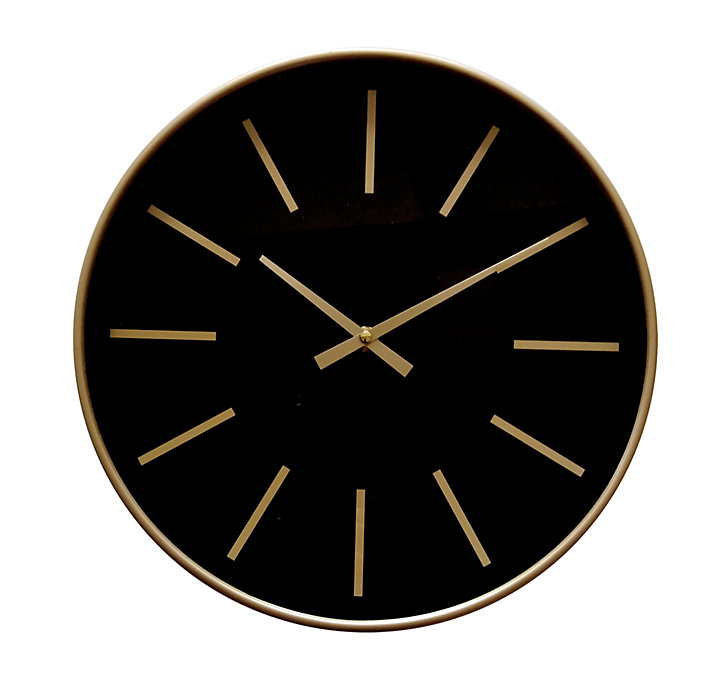 Horloge ronde doré et noir ⌀30 cm Emde