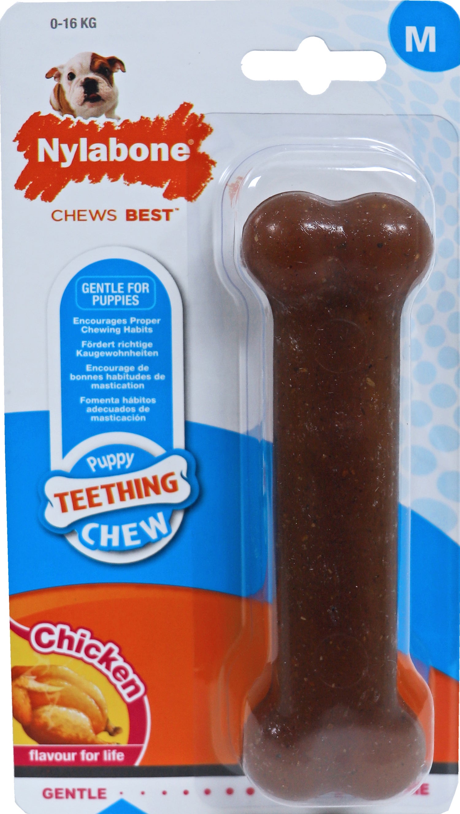 Nylabone hondenspeelgoed Teething Chew kip puppy M