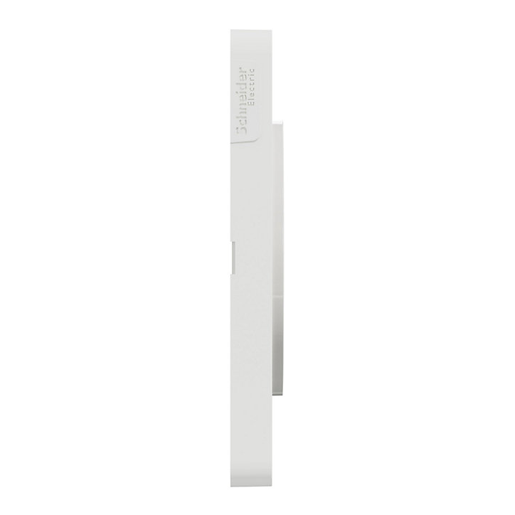 Plaque de finition double Schneider Electric Odace Touch bronze brossé liseré blanc