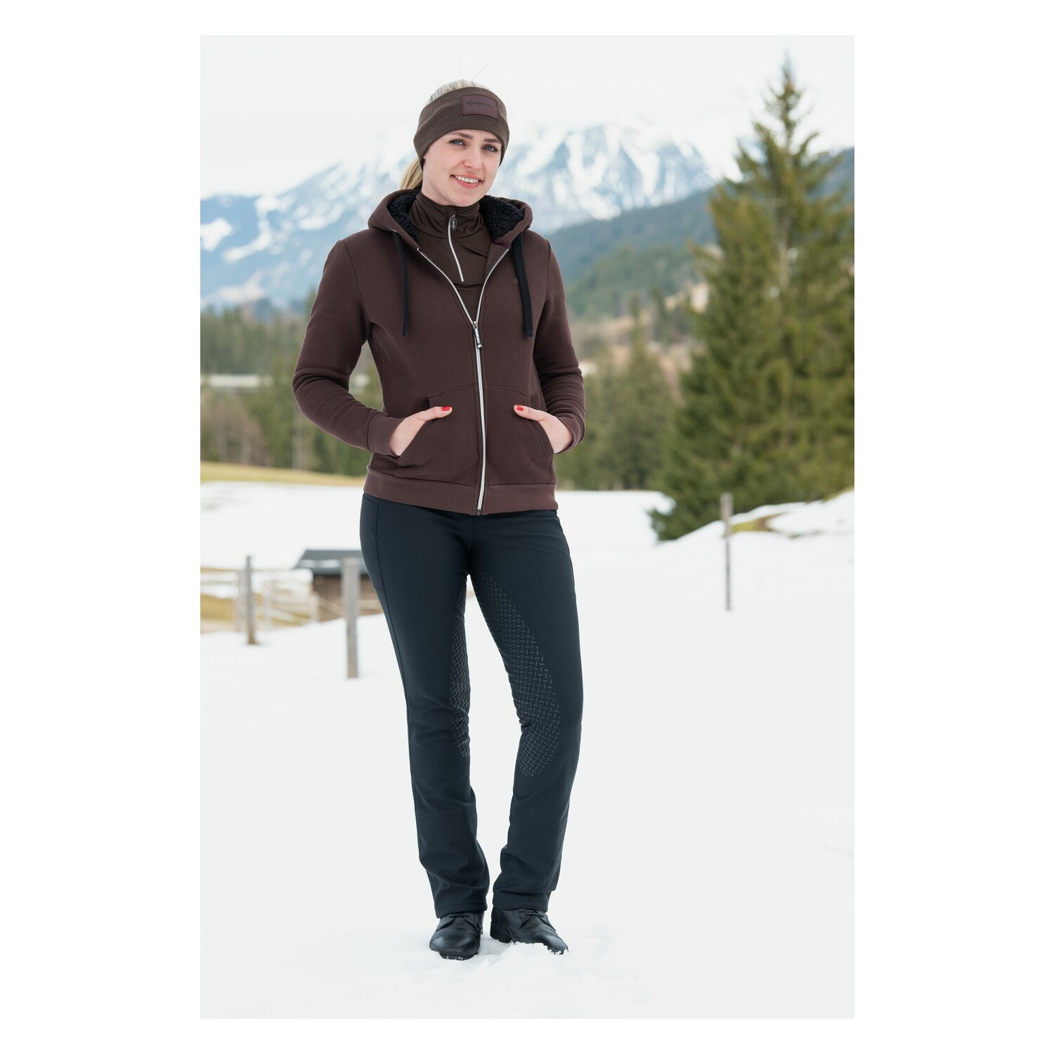 black forest Sherpakapuzen-Sweatjacke  - chocolate