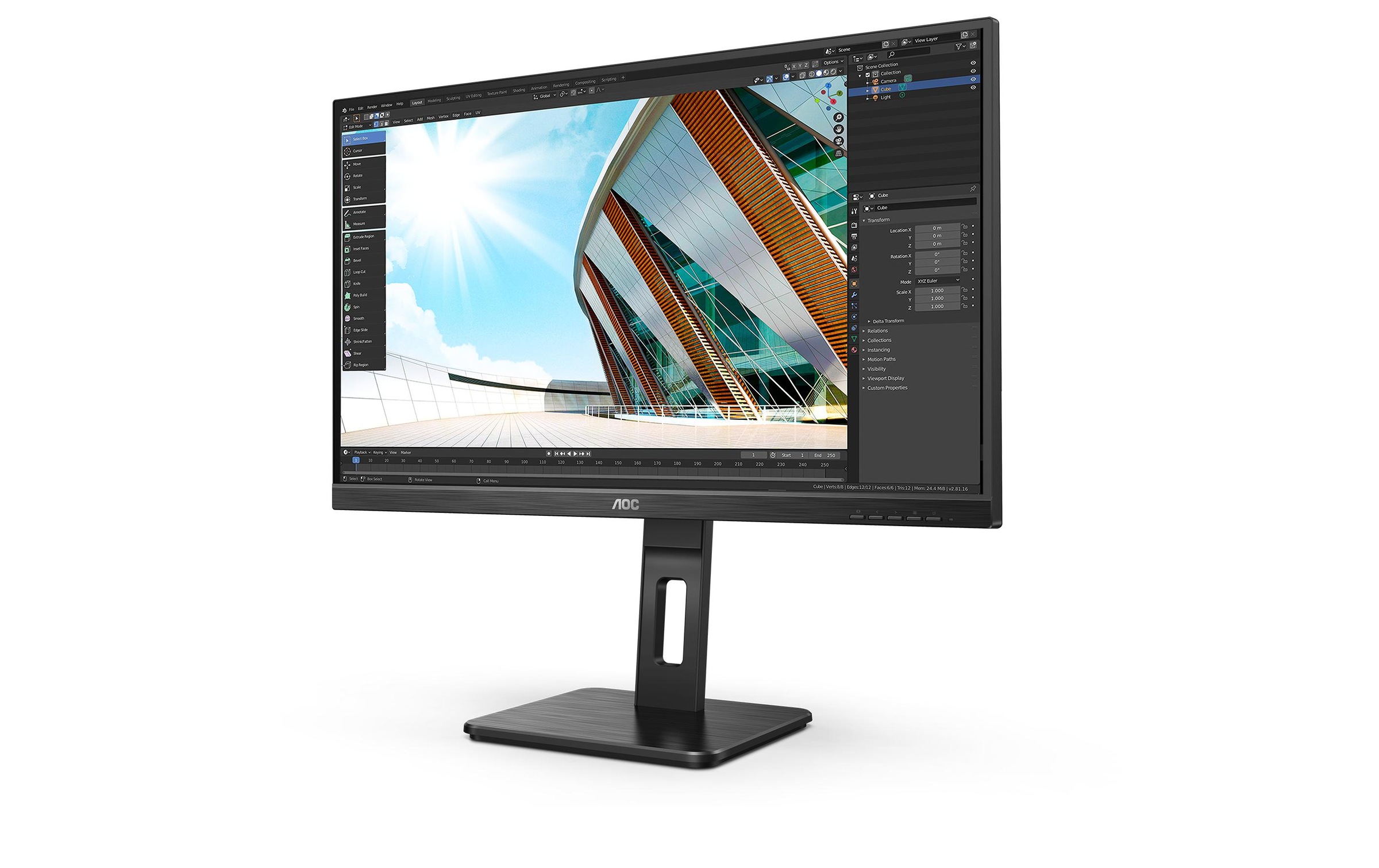AOC Ergo Monitor »Q27P2Q« 68,31 cm/27 ″  2560 x 1440 px WQHD 4 Reaktionszeit 75 Hz