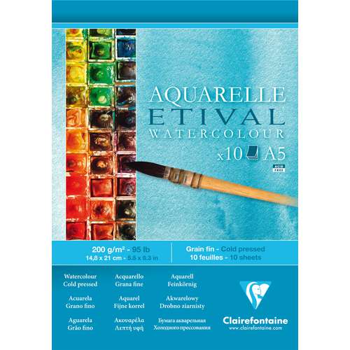 Clairefontaine ETIVAL Aquarellblock 200 g, feinkörnig