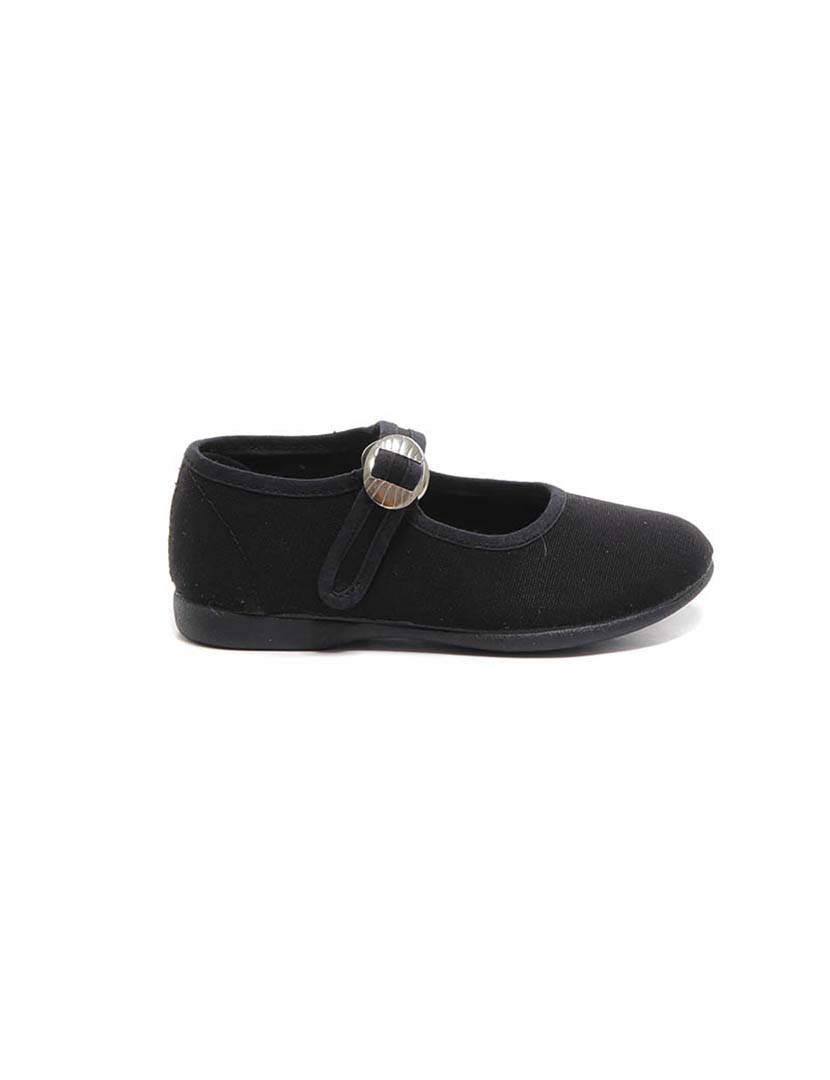 Black Canvas Slip-Ons