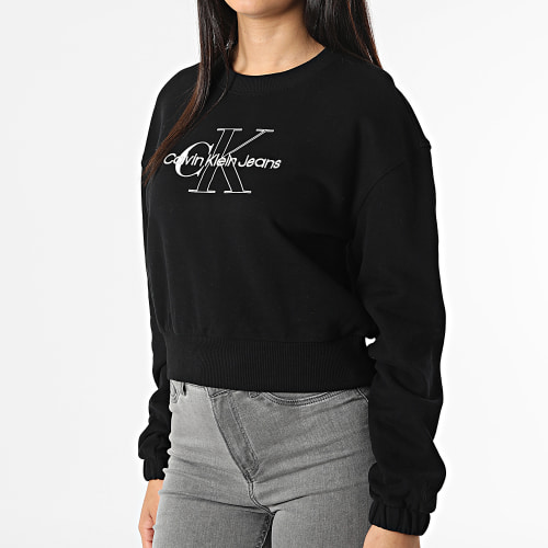 Sweat Crewneck Femme Crop 8165 Noir